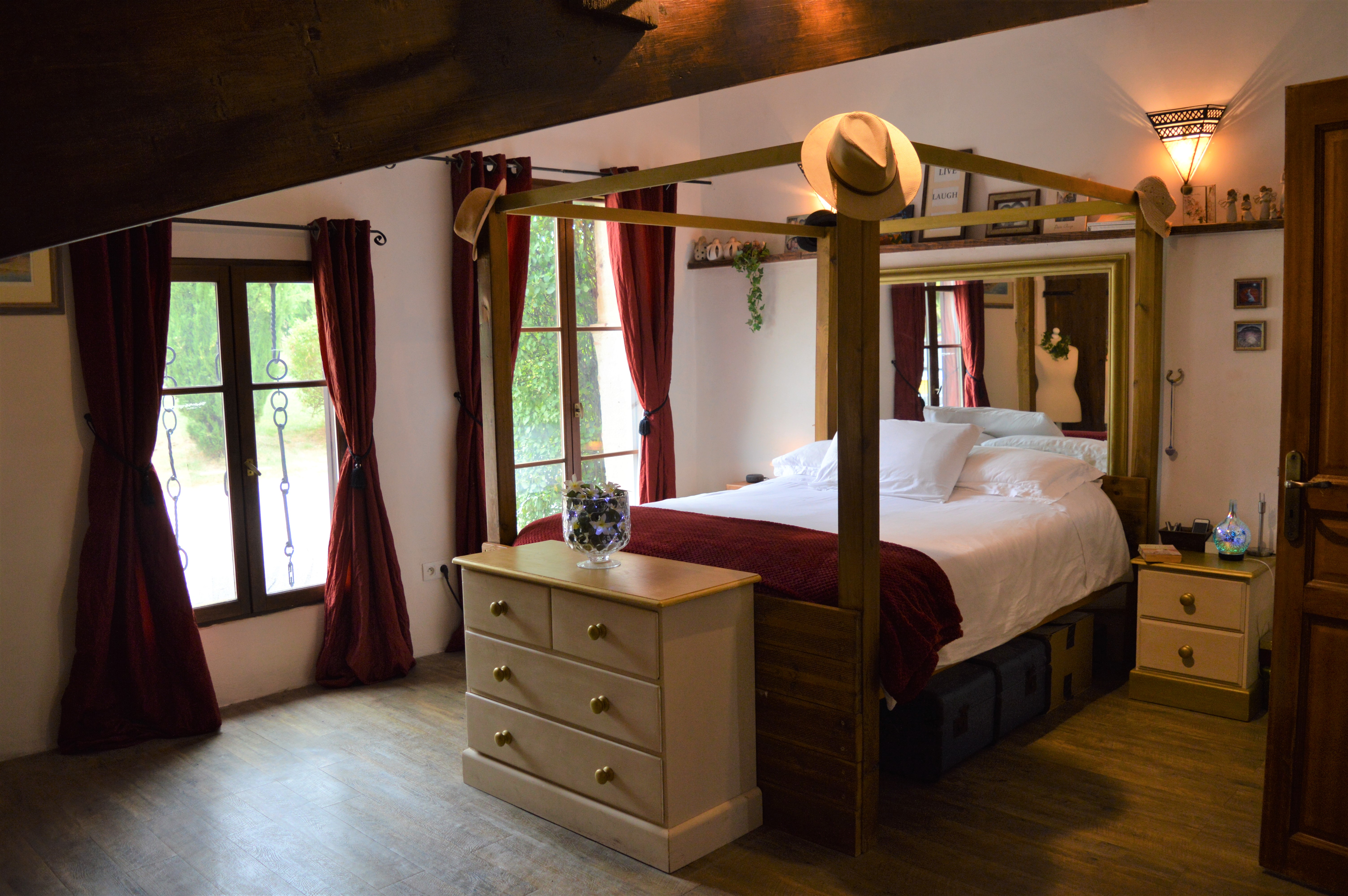 Master Bedroom with view into garden