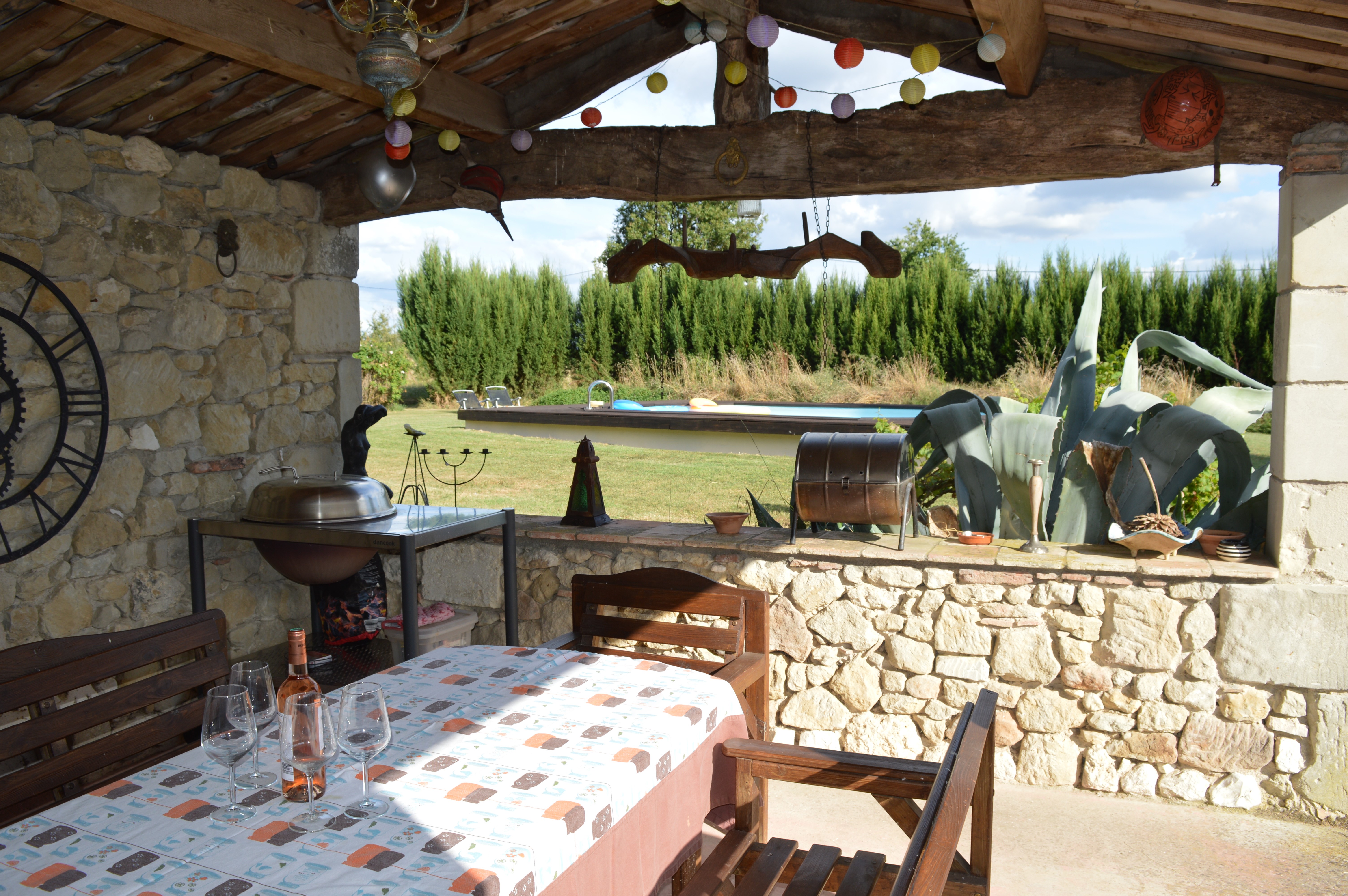 Outdoor Kitchen View to Pool
