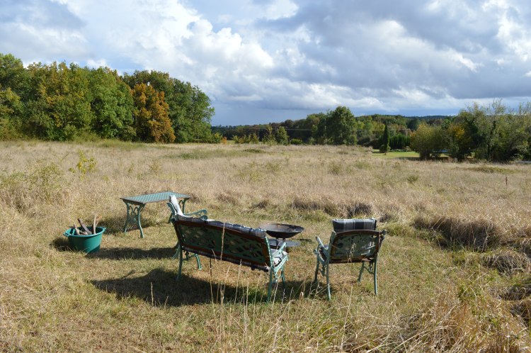 Our very own star gazing area with firepit and view